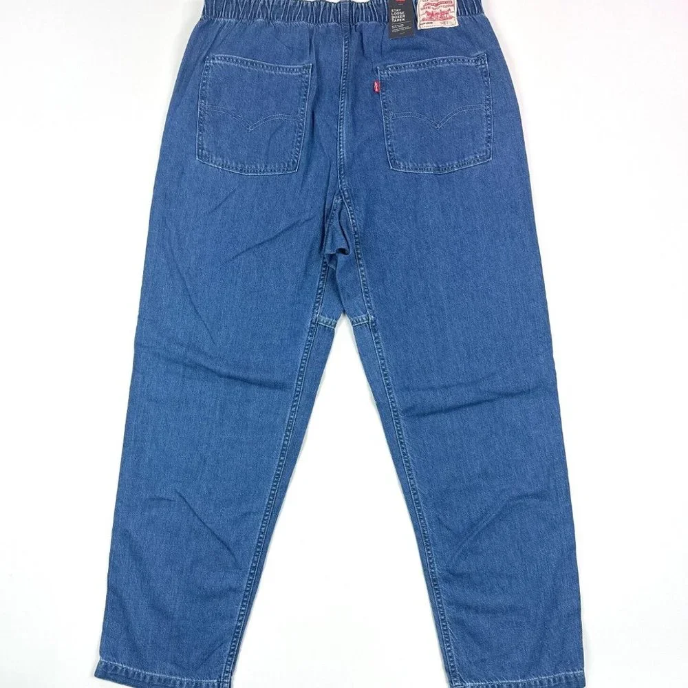 Levi's Premium Stay Loose Boxer Taper Denim Hemp Mens Medium Jeans Chill Tech - Picture 10 of 12